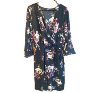 Black Floral Mini Dress 2XL